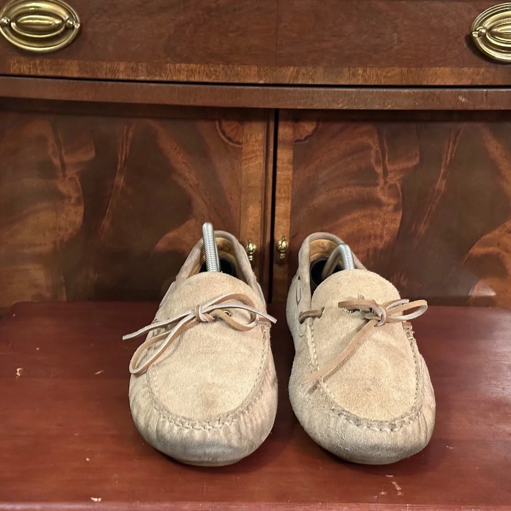 Sperry Beige Suede Moccasin Loafers